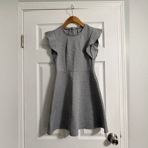 BCBGeneration Gray Ruffle Sleeve Mini Dress